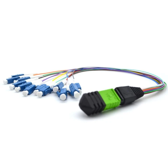 MPO-LC 12 Muti-color Tight Buffer Fiber Patch Cords 0.3m MPO-LC 12 Muti-color Tight Buffer Fiber Patch Cords 0.3m