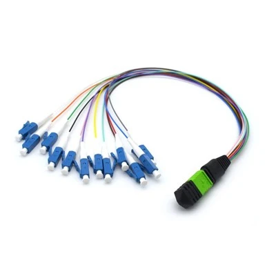 MPO-LC 12 Muti-color Tight Buffer Fiber Patch Cords 0.3m MPO-LC 12 Muti-color Tight Buffer Fiber Patch Cords 0.3m