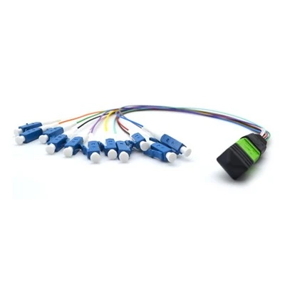 MPO-LC 12 Muti-color Tight Buffer Fiber Patch Cords 0.3m MPO-LC 12 Muti-color Tight Buffer Fiber Patch Cords 0.3m