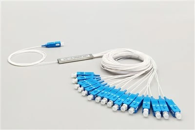 1×16 Bare Fiber PLC Splitter 250μm Steel Tube – Ultra-Compact Design for Space-Limited FTTH