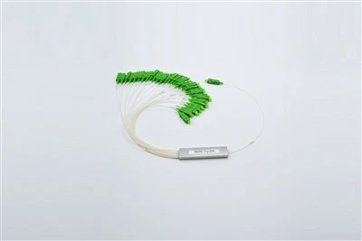 1x32 Plc Fiber Splitter, Steel Tube, Bare Fiber 250µm, Sc Apc, Singlemode