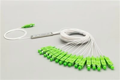 1x16 SC APC PLC Splitter Steel Tube Bare Fiber Singlemode
