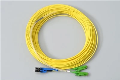 Hybrid LC Uniboot UPC to E2000 Fiber Optic Patch Cord